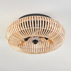 hofstein Plafonnier 50 cm Mulstrand Noir, 4 lumières, Télécommandes