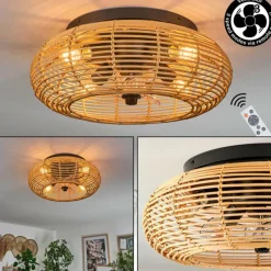 hofstein Plafonnier 50 cm Mulstrand Noir, 4 lumières