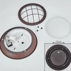 hofstein Plafonnier Coltauco Rouille, 1 lumière