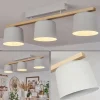 Luminaires Scandinaves-hofstein Plafonnier Combarbala Gris, Bois clair, 3 lumières