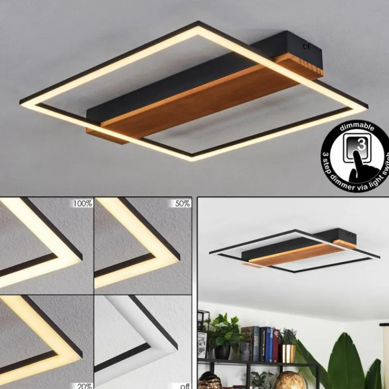 hofstein Plafonnier Courceaux LED Écru, Noir, 1 lumière