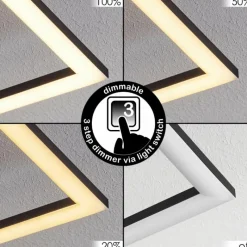 hofstein Plafonnier Courceaux LED Écru, Noir, 1 lumière