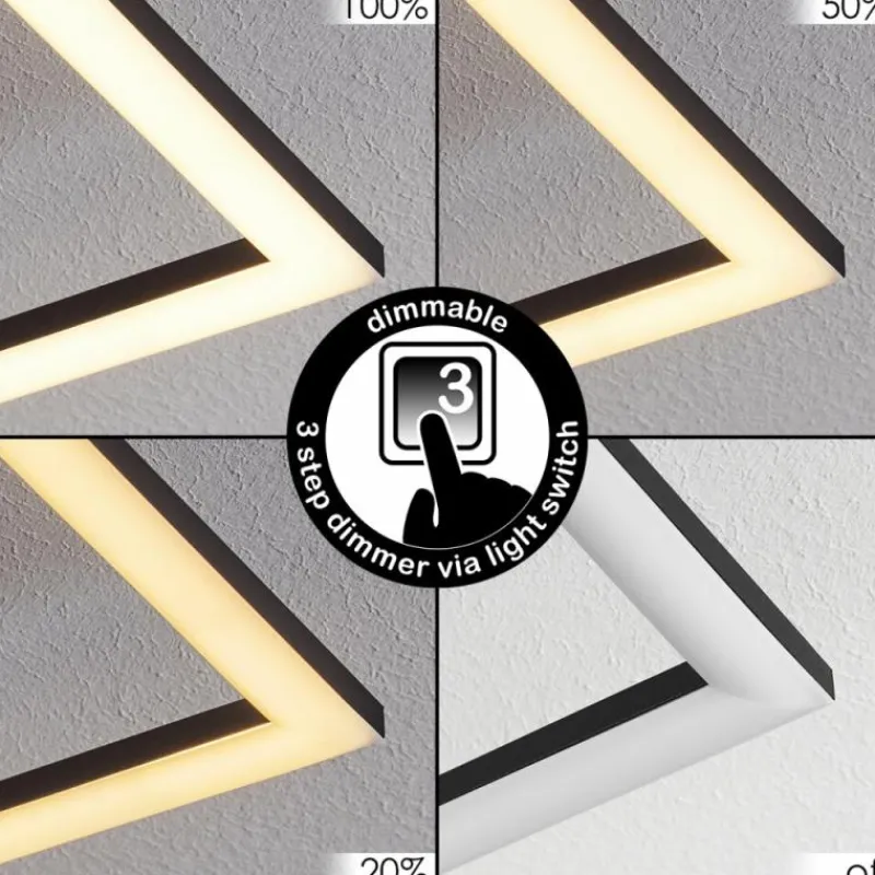 hofstein Plafonnier Courceaux LED Écru, Noir, 1 lumière