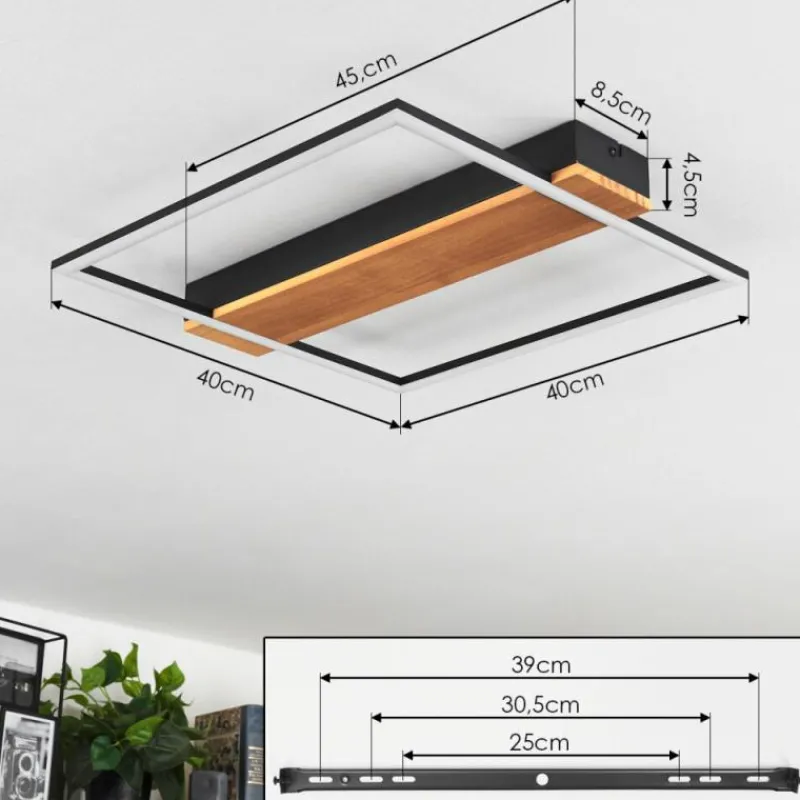 hofstein Plafonnier Courceaux LED Écru, Noir, 1 lumière