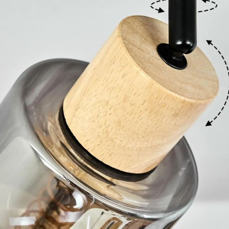 Luminaires Scandinaves-hofstein Plafonnier Covelas Écru, Noir, 2 lumières