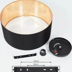 Lampes En Tissu-hofstein Plafonnier Don Noir, 1 lumière