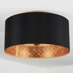 Lampes En Tissu-hofstein Plafonnier Don Noir, 1 lumière