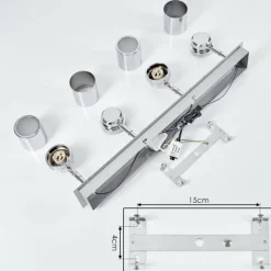 hofstein Plafonnier Douarnenez Chrome, 4 lumières