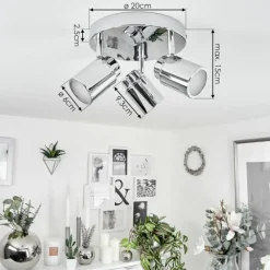 hofstein Plafonnier Douarnenez Chrome, 3 lumières