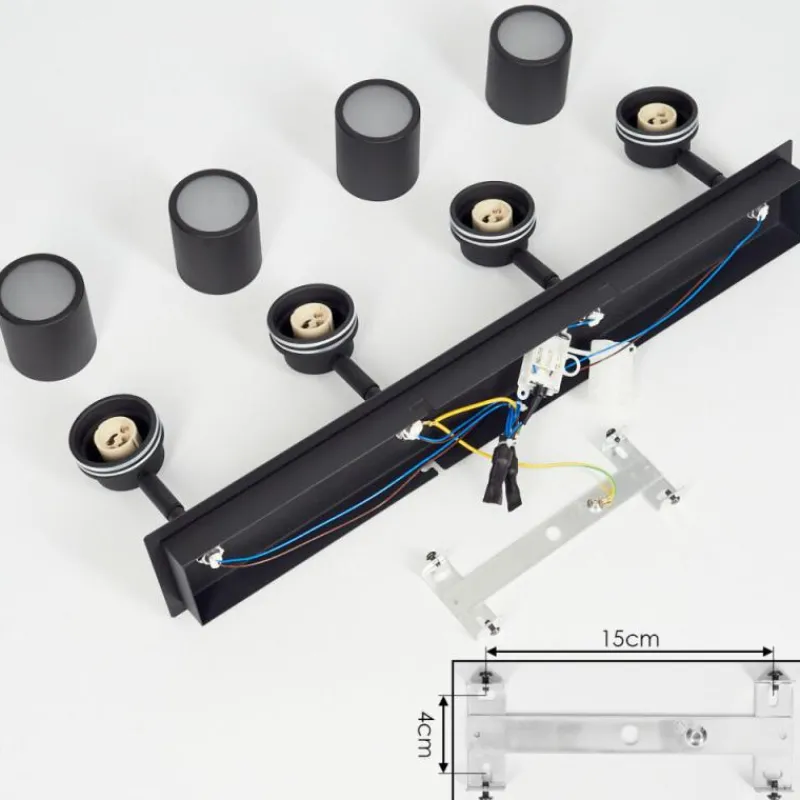 hofstein Plafonnier Douarnenez Noir, 4 lumières