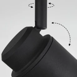 hofstein Plafonnier Douarnenez Noir, 4 lumières