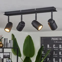 hofstein Plafonnier Douarnenez Noir, 4 lumières