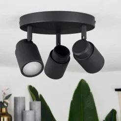 hofstein Plafonnier Douarnenez Noir, 3 lumières