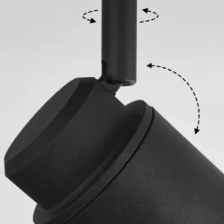 Luminaires Scandinaves-hofstein Plafonnier Douarnenez Noir, 1 lumière