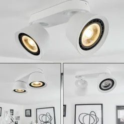 hofstein Plafonnier Especiosa Blanc, 2 lumières