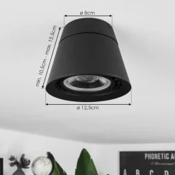 hofstein Plafonnier Especiosa Noir, 1 lumière