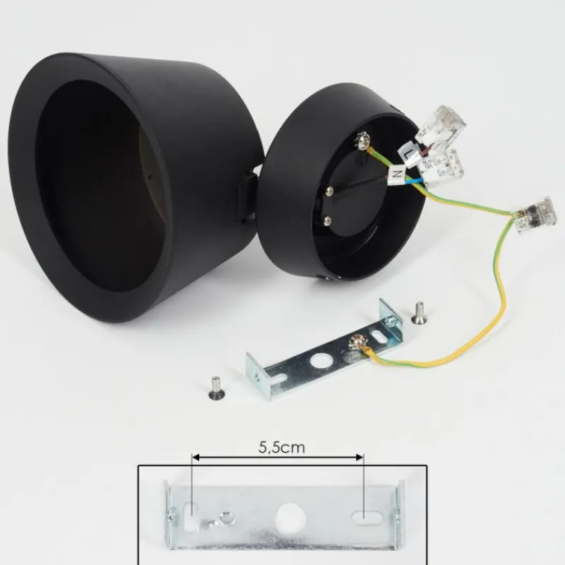 hofstein Plafonnier Especiosa Noir, 1 lumière