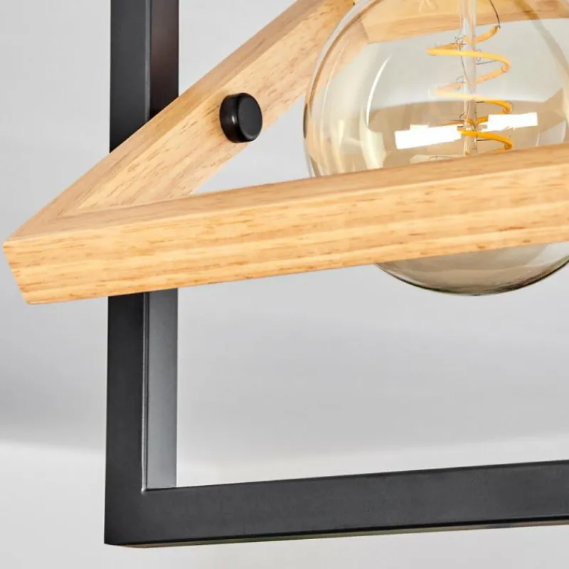Luminaires Scandinaves-hofstein Plafonnier Espenel Bois clair, Noir, 1 lumière