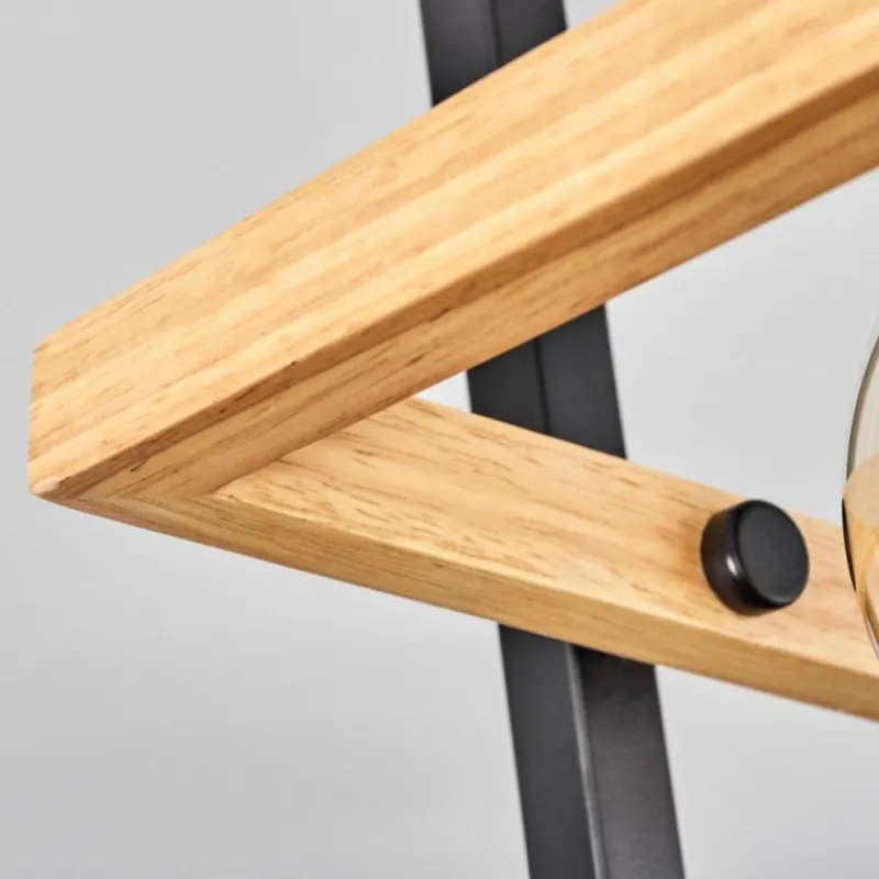 Luminaires Scandinaves-hofstein Plafonnier Espenel Bois clair, Noir, 1 lumière