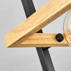 Luminaires Scandinaves-hofstein Plafonnier Espenel Bois clair, Noir, 2 lumières