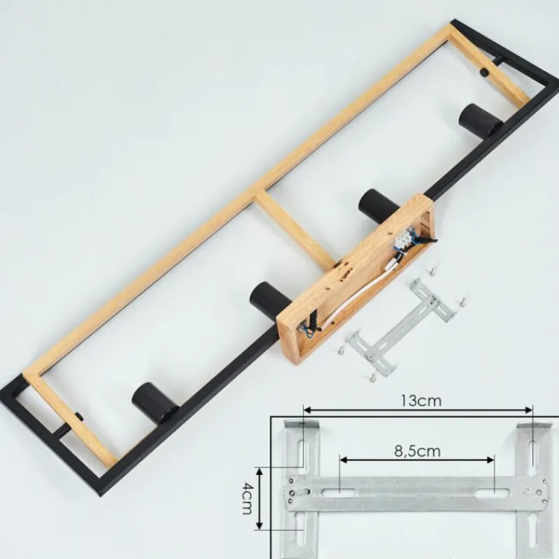 Luminaires Scandinaves-hofstein Plafonnier Espenel Écru, Noir, 4 lumières