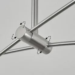 hofstein Plafonnier Fernandaires LED Nickel mat, 8 lumières