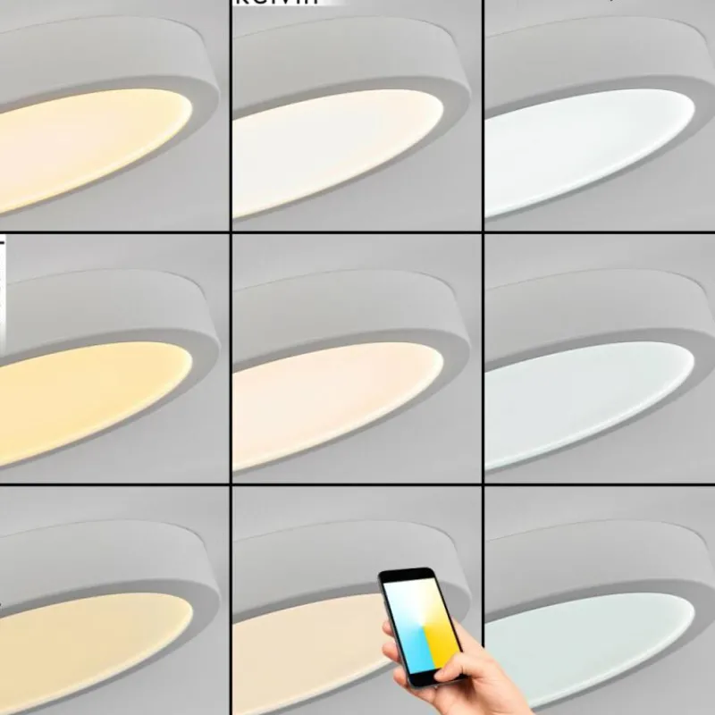 hofstein Plafonnier Finsrud LED Blanc, 1 lumière