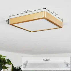 Lampes Dorées-hofstein Plafonnier Finsrud LED Or, 1 lumière