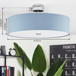 Lampes En Tissu-hofstein Plafonnier Foggia Chrome, 3 lumières