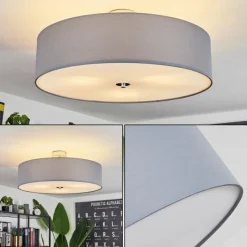 Lampes En Tissu-hofstein Plafonnier Foggia Chrome, 3 lumières