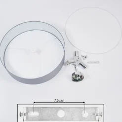 Lampes En Tissu-hofstein Plafonnier Foggia Chrome, 3 lumières