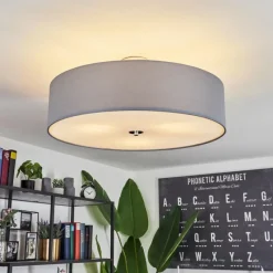 Lampes En Tissu-hofstein Plafonnier Foggia Chrome, 3 lumières