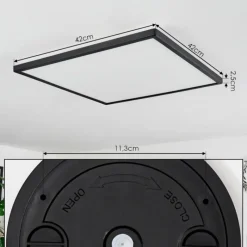 hofstein Plafonnier Folgares LED Noir, 1 lumière