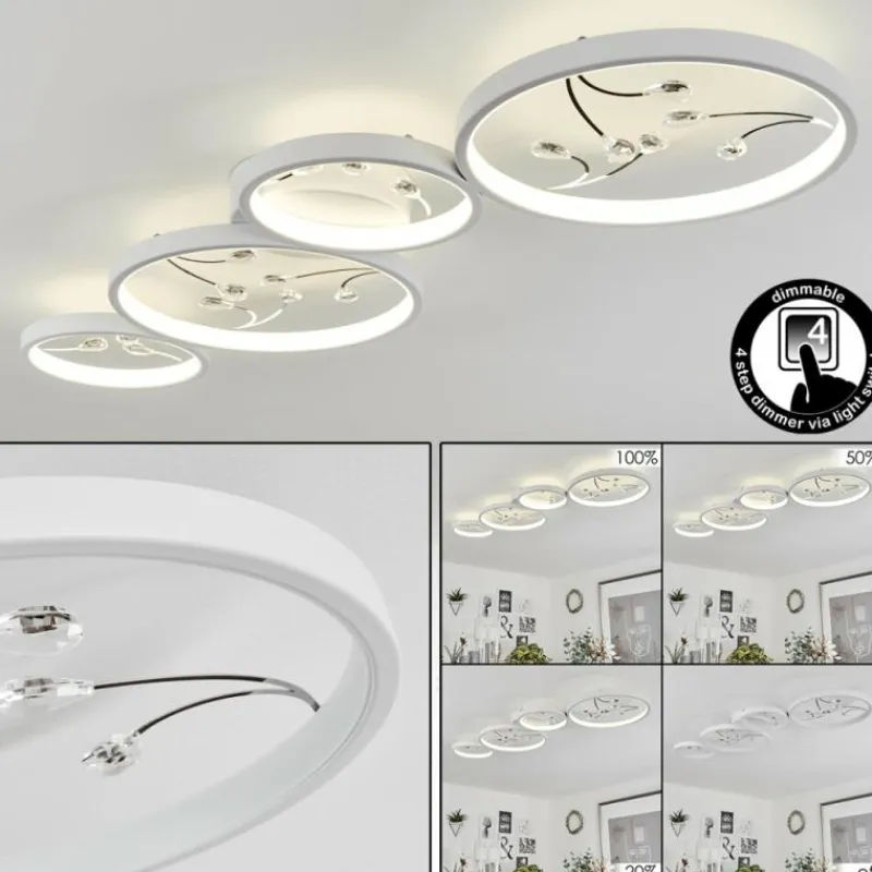 hofstein Plafonnier Fombillou LED Blanc, 1 lumière