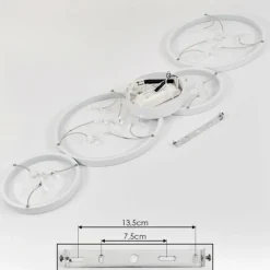 hofstein Plafonnier Fombillou LED Blanc, 1 lumière