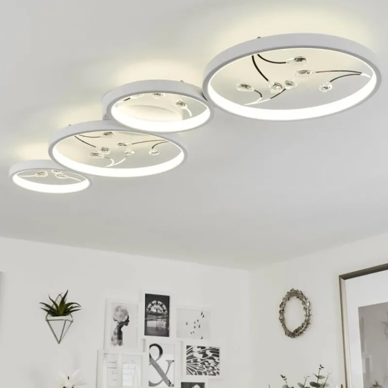 hofstein Plafonnier Fombillou LED Blanc, 1 lumière