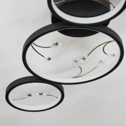 hofstein Plafonnier Fombillou LED Noir, 1 lumière