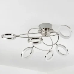 hofstein Plafonnier Frans LED Nickel mat, 1 lumière