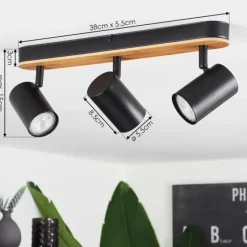 hofstein Plafonnier Gandufe Écru, Noir, 3 lumières