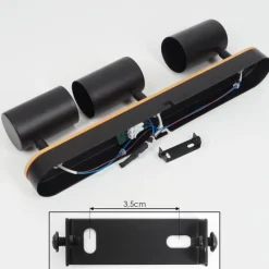 hofstein Plafonnier Gandufe Écru, Noir, 3 lumières