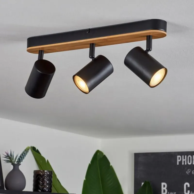 hofstein Plafonnier Gandufe Écru, Noir, 3 lumières