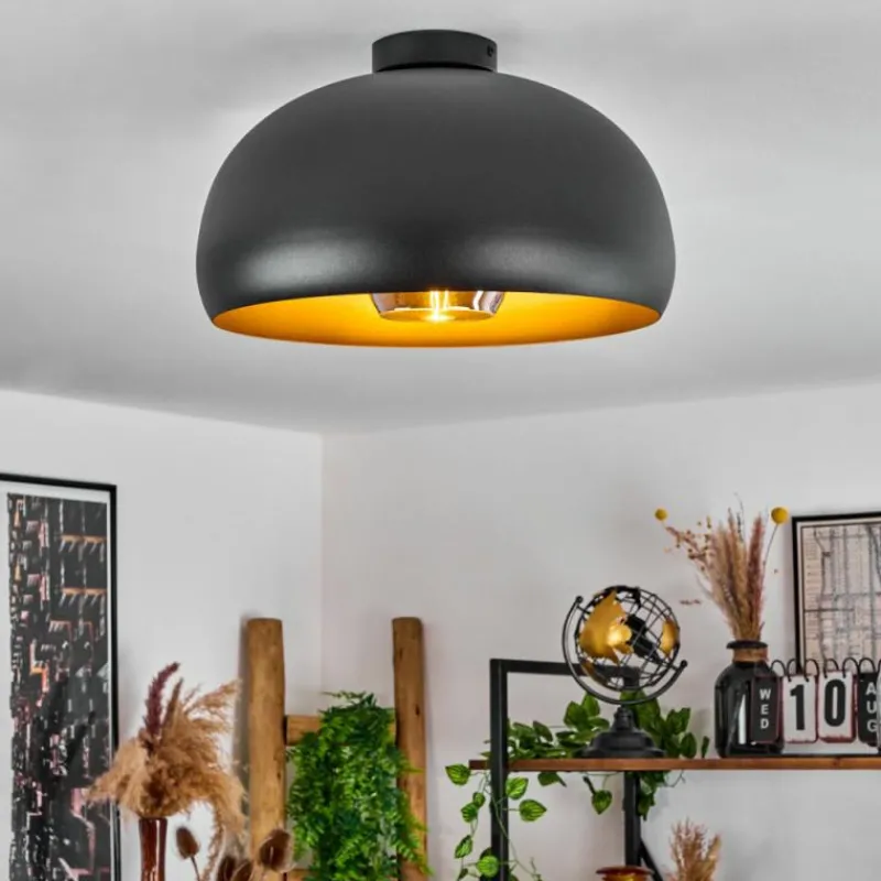 Lampes Dorées-hofstein Plafonnier Gaudi Or, Noir, 1 lumière