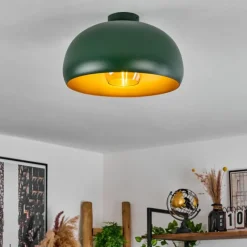 Lampes Dorées-hofstein Plafonnier Gaudi Or, Vert, 1 lumière