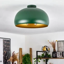 Lampes Dorées-hofstein Plafonnier Gaudi Or, Vert, 1 lumière