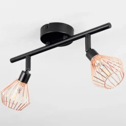 Lampes Vintages & Rétros-hofstein Plafonnier Grönhöj Noir, 2 lumières