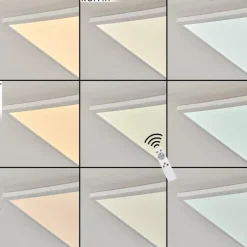 hofstein Plafonnier Hortinhas LED Blanc, 1 lumière, Télécommandes, Changeur de couleurs