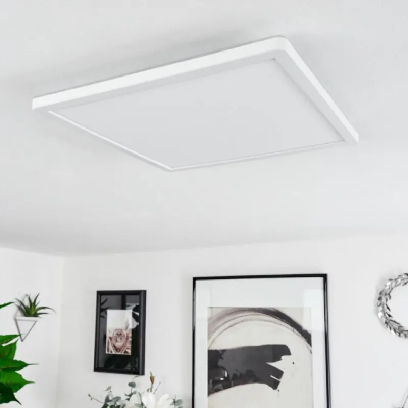 hofstein Plafonnier Hortinhas LED Blanc, 1 lumière, Télécommandes, Changeur de couleurs