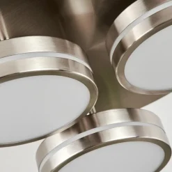 hofstein Plafonnier Huallilemu LED Nickel mat, 3 lumières