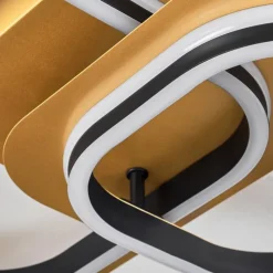 Lampes Dorées-hofstein Plafonnier Huallilemu LED Or, Noir, 1 lumière