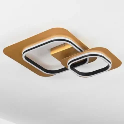 Lampes Dorées-hofstein Plafonnier Huallilemu LED Or, Noir, 1 lumière